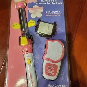 NIB Hello Kitty Hair Curler crimper Flat Iron